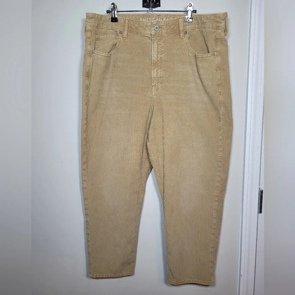 American Eagle Stretch Mom Straight Jean Corduroy Pants sz 18 - Picture 1 of 10